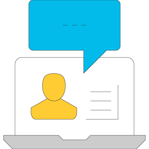 Laptop Chat Box Icon