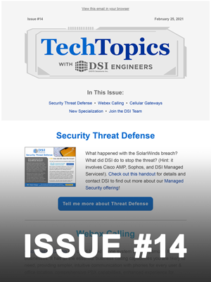 Tech Topics Newsletter Issue #14