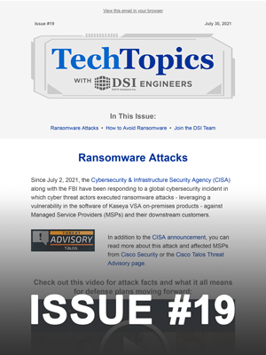 Tech Topics Newsletter Issue #19