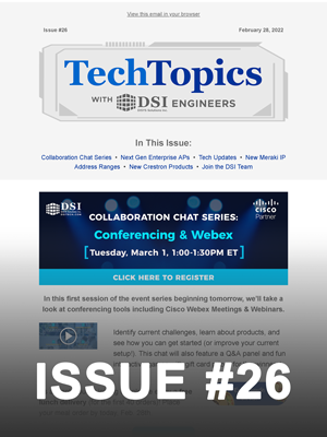 Tech Topics Newsletter Issue #26