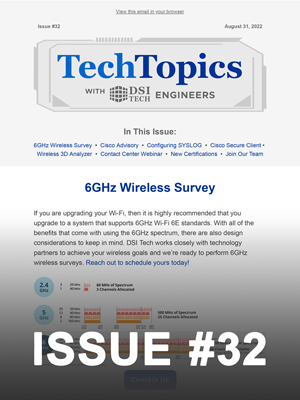 Tech Topics Newsletter Issue #32