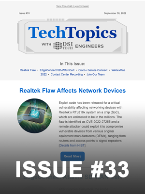 Tech Topics Issue #33