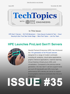 Tech Topics Newsletter Issue #35