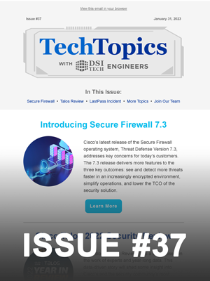 Tech Topics Newsletter Issue #37