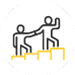 People Climbing Stairs Icon