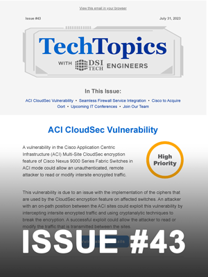 Tech Topics Newsletter Issue #43