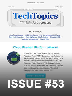 Tech Topics Newsletter Issue #53. Image link opens a new tab.