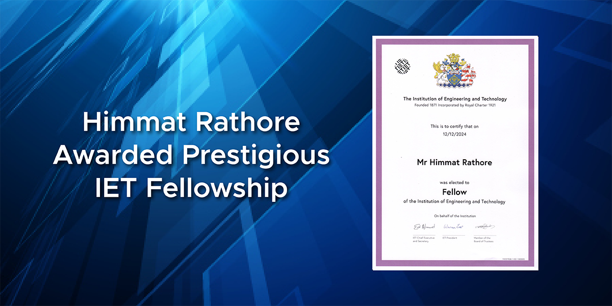 Himmat Rathore Awarded Prestigious IET Fellowship for Exceptional Contributions to Engineering and Technology