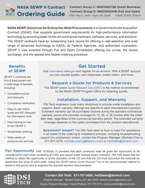 DSI Tech NASA SEWP Ordering Guide 2026. Image link opens a new tab.