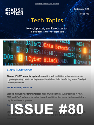 Tech Topics Newsletter Issue #80. Image link opens in new tab.